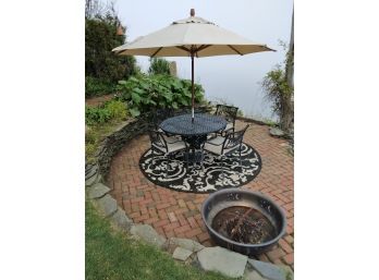 Heavy Cast Aluminum Outdoor Table & Chairs Set