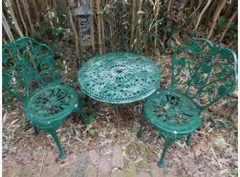 Cast Outdoor Table & Chairs Set - Grape Motif