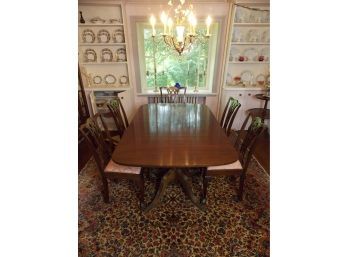 Mahogany Dining Table W/ 5 Chairs