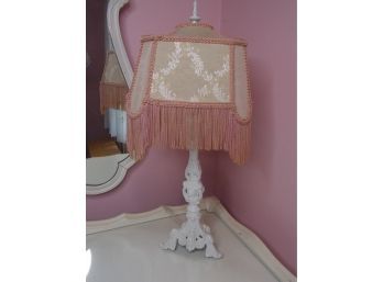 Vtg. Cast-Metal Ornate Lamp