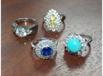 Sterling Silver Rings X4