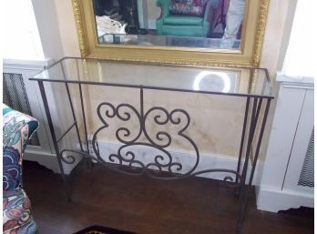 Glass & Wrought Iron Table