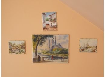 4x Small Oil Paintings