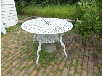 Vintage Outdoor Cast Aluminum Table