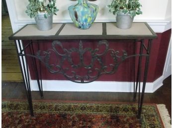 Metal Entry Table - Tile Top