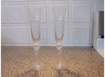Gorham Crystal Champagne Toasting Flutes