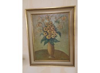 Floral Painting Singed & Framed