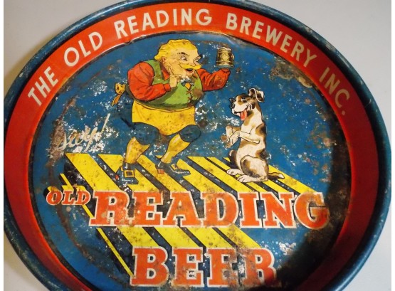 Vintage Old Reading Beer Tray