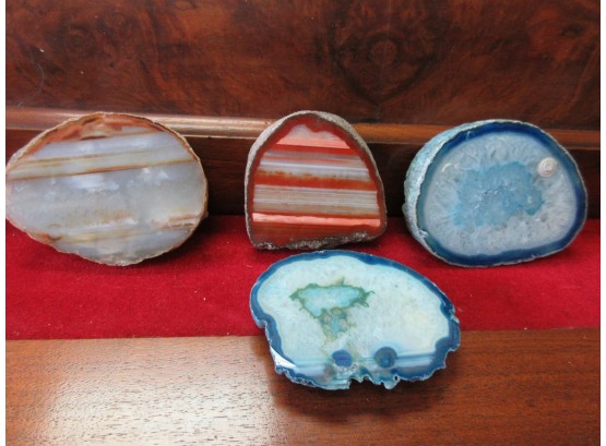 Lot Of 4 Geode Slices