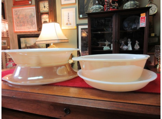 Set Of 4 Fire King Peach Ovenware