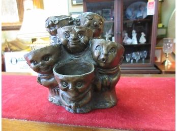 Waterford Bronze Casting Monk Egg Cup AS IS