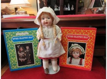 Vintage Collectable Doll And Two Doll Books