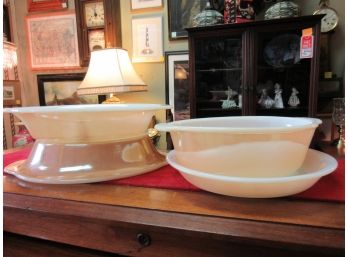 Set Of 4 Fire King Peach Ovenware