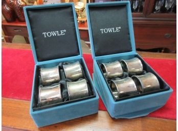 2 Sets Of TOWLE Napkin Rings