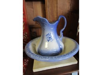 Vintage Ironstone Pitcher And Basin