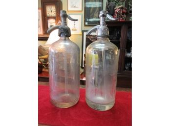 2 Vintage Seltzer Bottles