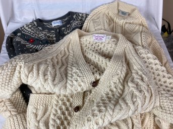 Lot Of 3 Wool Sweaters (247)
