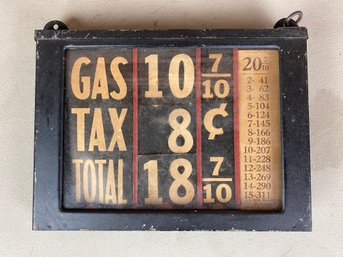 051 CH Metal Products Gas Pump Price Plaque 7.5x10x1