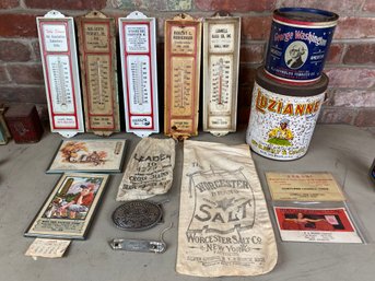 064 Thermometer And Advertising Lot