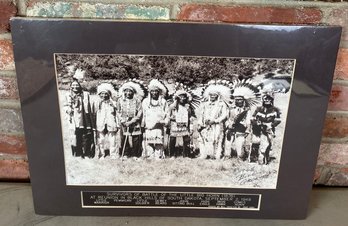 074 1948 Signed Bill Groethe Photo Of Survivors Of Little Big Horn