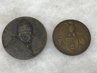 Two Antique Bronze Medals