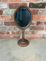 103 Terrific Freestanding Mirror In Wooden Stand/frame 16.5