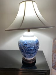 Lot 163 High Relief Chinese Ceramic Lamp