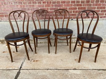 Set Of 4 Vintage Ice Cream Parlor Chairs