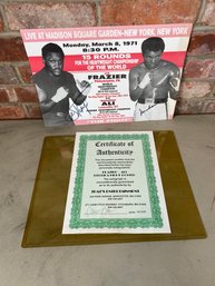113 Repro Poster With Authentic Ali & Frazier Signatures