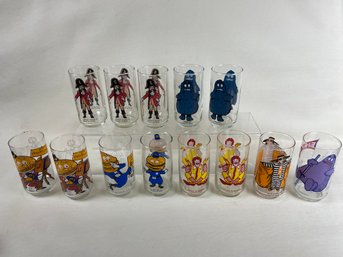 Lot Of 11 1970s McDonald's Collector Glasses