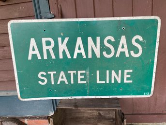 128 Arkansas State Line Sign 24 X 42