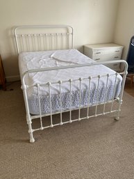 Lot 257 Full Size Iron Bed And Mattress