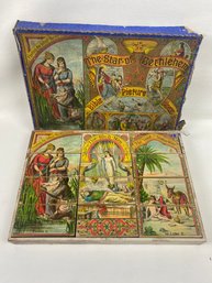 'The Star Of Bethlehem' Antique Victorian Alphabet And Picture Blocks