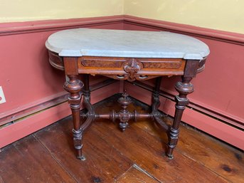 174 Antique Victorian Marble Top Table