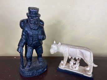 223 Lot Of 2 Sculptures (both Resin)