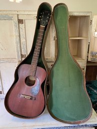 246 1961 Guild M-20 Guitar With Original Case For Repair