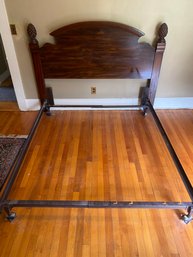 Full Or Queen Size Bed Frame With Pineapple Finials