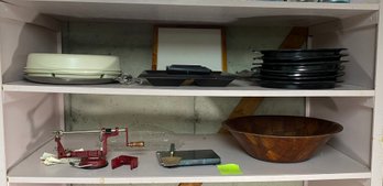 Shelf Lot - Tupperware, Nordic Ware, Weavewood Bowl