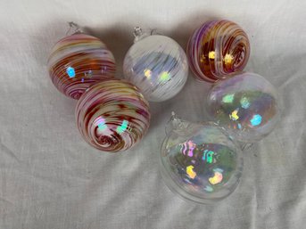 Glass Ornaments - Four With Dansk Stickers (030)