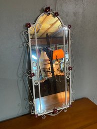Tole Style Metal Flower Mirror (060)