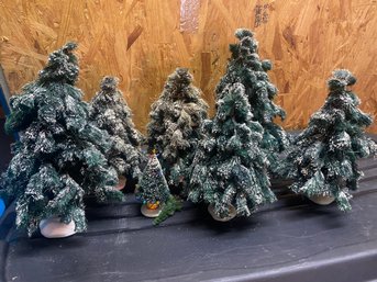 Lot 139 Dept 56 Evergreen Trees (tallest Is 15in)