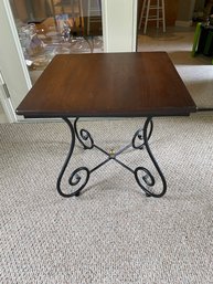 Heavy Wrought Iron Side Table (137)