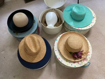Hat And Hat Box Lot (206)