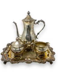 Silverplate Tea Set And Tray
