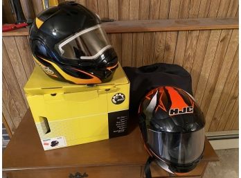 Lot Of Two Snowmobile Helmets