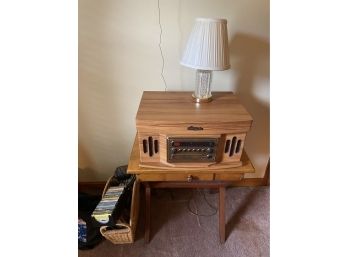 Table Radio Lamp And Cassettes