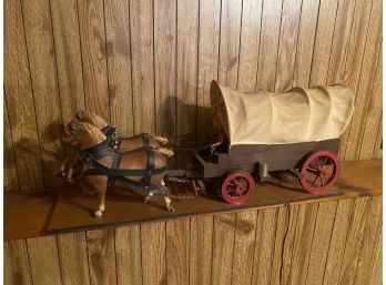 Vintage Covered Wagon Lamp