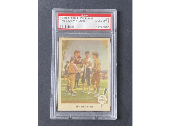 1959 Fleer Ted Williams #1 The Early Years PSA 8