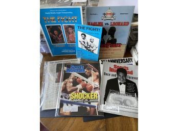 Boxing Memorabilia Lot - Hagler, Leonard, Hearns, Ali