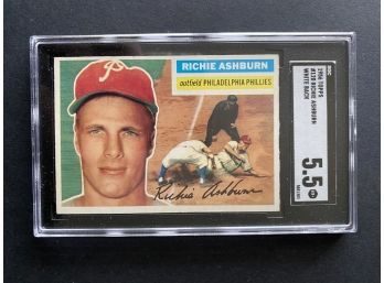 1956 Topps #120 Richie Ashburn SGC 5.5 Philadelphia Phillies